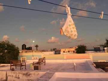 EEG cap rying in the Mozambican sun