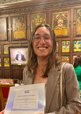 Behaviour Genetics Association Award for Lucía De Hoyos 